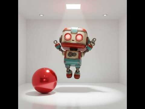 Learning Colors with Cute Robot - Red Ball 🔴 #kids #cartoon