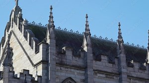 The details of the exterior architecture of the Dublin Castle one of the visited spots in the country of Ireland