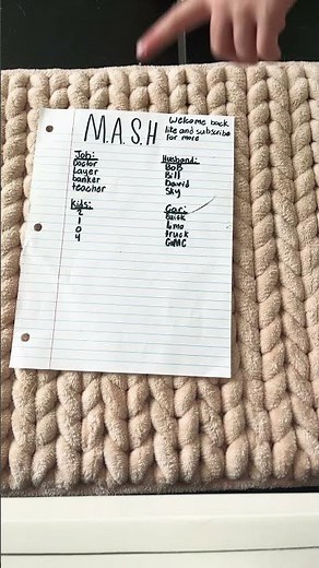 How to play M.A.S.H