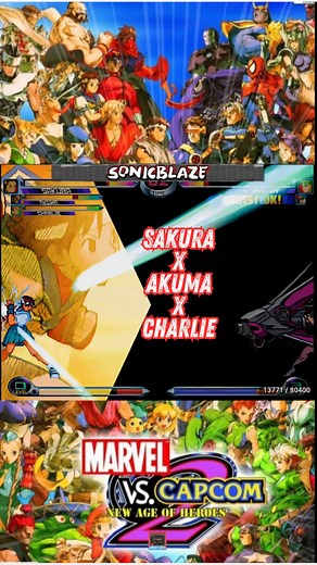 Sakura x Akuma x Charlie #MVC2 #marvelvscapcom | SonicBlaze