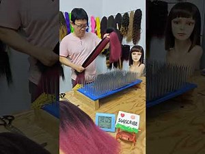 African Synthetic wig making, pre-processing: color mixing. Wig making skills. Handmade. (570)