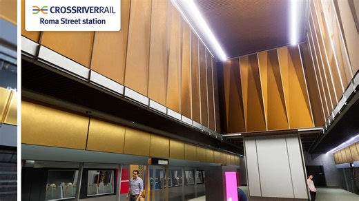 From digital renders to a real life station 🚉✨ Great to see the how the Roma Street underground station fit out is progressing! | Cross River Rail Delivery Authority