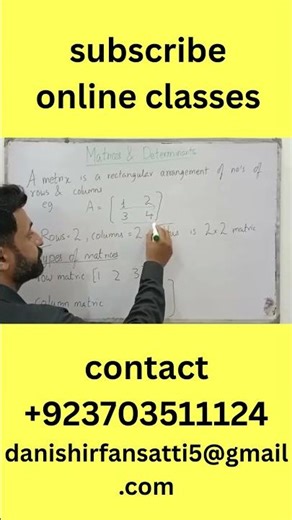 📊 Matrices and Determinants Explained in 60 Seconds! | Maths Made Easy ⚡