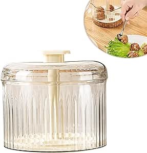 Translucent Meatball Maker, Manual Meatball Maker, 5 Balls Meatball Maker Tool ​Kitchen Meatball Mold, Kitchen Extruded Meatball Making Tool, Ground Meat Freezer Storage Containers