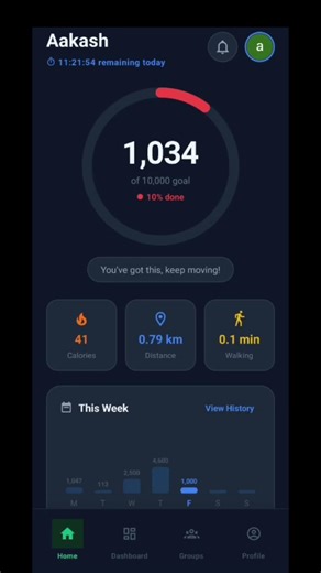 Steps Tracker Mobile App