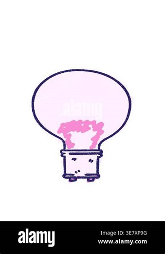 bobbing motion animation of Light Bulb Chalk Drawing Stock Video Footage - Alamy