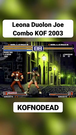 Leona duolon joe combo KOF 2003 #kof #kofnodead #kof2003 #kofcombos #comboskof #retrogaming #arcade #games #leonaheidern #leonakof #duolonkof #joekof #leonacombos | KOFNODEAD