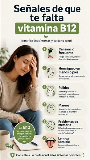 Señales de que te falta vitamina B12 y cuándo prestar atención