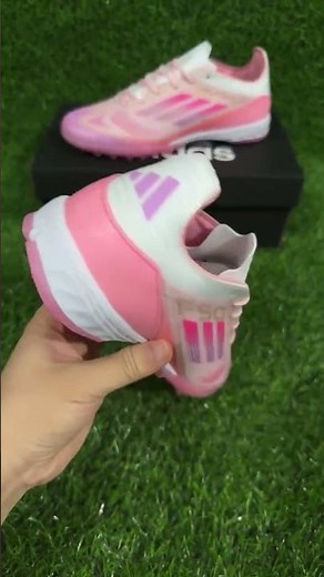 Adidas F50 Pro TF Artificial Turf Soccer Shoes - Pink/Gold/White