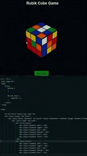 Cube Puzzle Game 🎮 Build in HTML CSS and JavaScript #htmlcssjavascripttutorial #coding #minigames