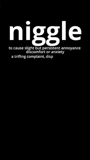 Video Word Of The Day - Niggle