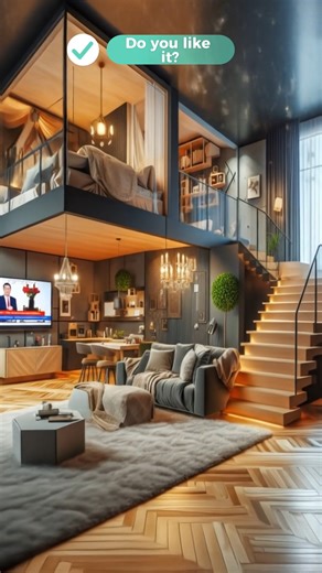 ✨ Tiny house loft design meets warm industrial vibes! ✨ Discover how small space living can feel spacious and stylish with this modern brick loft. 🏡🔥 Cozy bedroom with city views, elegant living room, and smart kitchen layout – perfect inspiration for your dream tiny home. 👉 Follow us for more tiny house tours & small space design ideas! #TinyHouse #SmallSpaceLiving #LoftDesign #InteriorDesign #DreamHome #TinyHouseIdeas #ModernLoft | Homes and Design