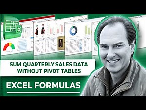 Sum Quarterly Sales Data Without Pivot Tables | Step by Step Guide
