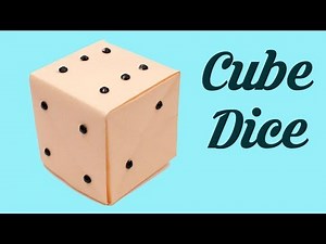 How to make Paper Cube Dice, Easy Basic Simple Origami for Beginners Kids, Paper Crafts work ideas