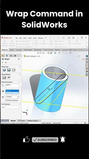 Wrap Command in SolidWorks | Create Complex Curved Patterns & Designs Easily
