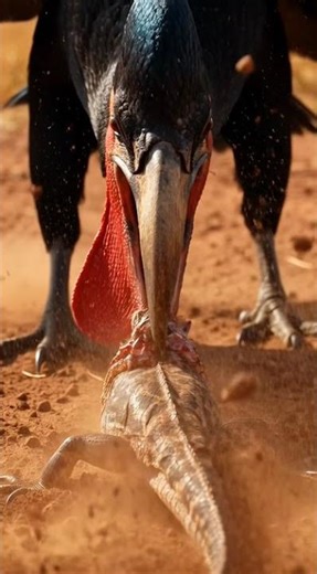 PICKAXE STRIKE! 🦅 Ground Hornbill Attack! #Shorts