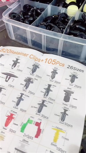 This complete automotive clips and fastener kit is a must-have for repairs, upgrades, and DIY projects. With multiple sizes, durable material, and included removal tools, it makes fixing bumpers, trim, doors, panels, and interior parts super easy. No more hunting for the right clip or paying auto shop prices — everything you need is organized in one box so you can get the job done fast, clean, and secure. #carrepairkit #mechaniclife #carupgrade #diycarrepair #cardetailingtools