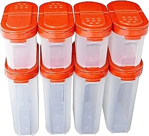 Tupperware Modular Mate Spice Shaker Set (8) red