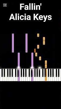 Fallin'-Alicia Keys Piano Tutorial (w/lyrics)#piano #easypiano #aliciakeys #karaoke #pianotutorial