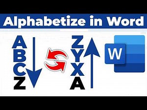 How to Alphabetize in Word Document: Sort & Arrange Tables