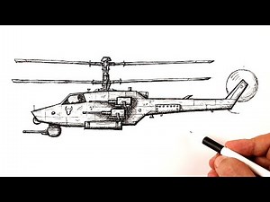How to draw a Military Helicopter | Taurus Art design