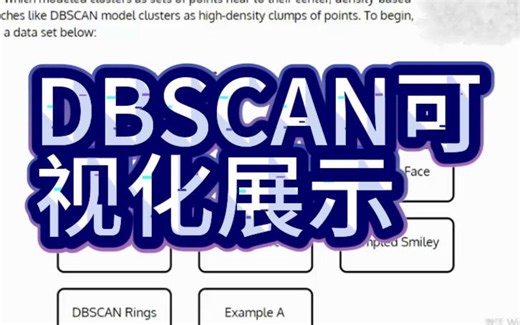 【python数据分析】[聚类算法-DBSCAN]DBSCAN可视化展示，你看会了吗
