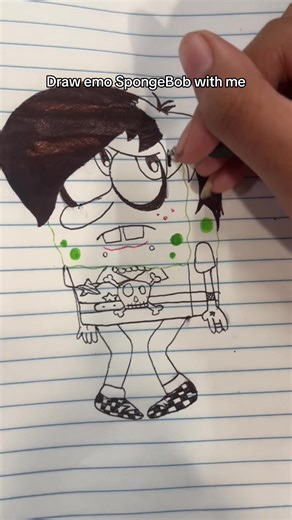 🖤 #emospongebob #fyp #foryou #spongebobfanart #emo | draw