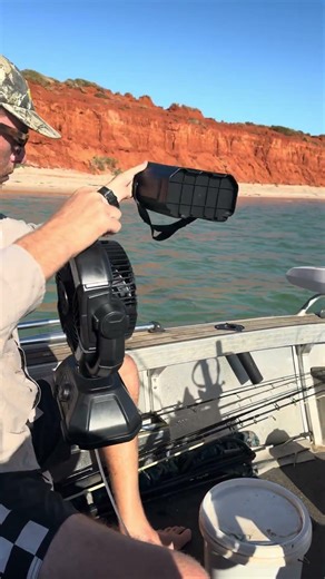 Out on the water… still staying cool. 🌊🔥