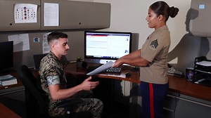 Plan your future, Marine! The primary mission of the career planner is to assist Marines through performance review and counseling to improve retention, performance, and competitiveness. (U.S. Marine Corps 🎥 by Lance Cpl. Adrian Estrada) | Camp Pendleton
