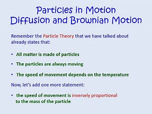 Diffusion and Brownian Motion