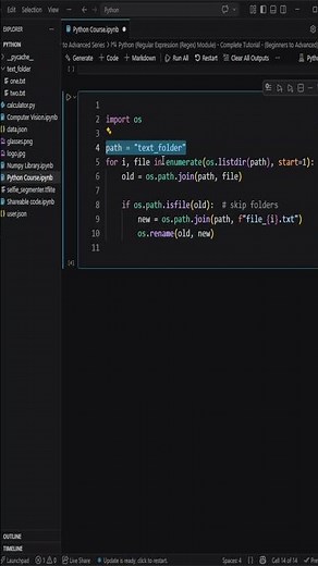 Auto Rename Files in Python #python #pythontutorial #artificialintelligence #pythonautomation