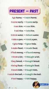 Present vs Past #learnenglish #past #verbs