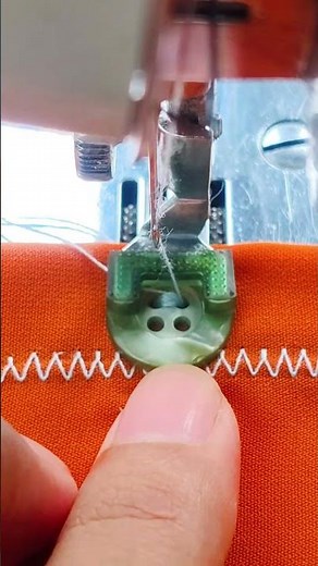Sewing a button using a semi portable sewing machine #sewing