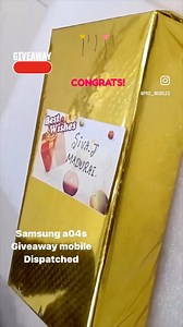 3K views · 21 reactions | GIVEAWAY WINNER  COURIER DISPATCHED SAMSUNG A04s #ProMobiles | Pro communication used mobile wholesale | Facebook