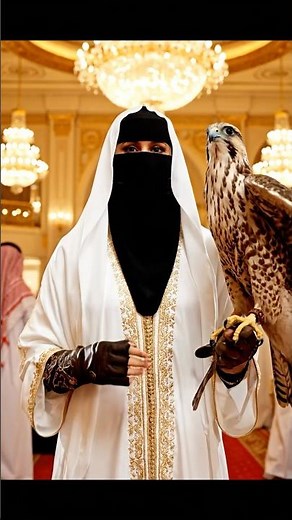 Royal Arabian Heritage | Falcon and Woman in Traditional Dress