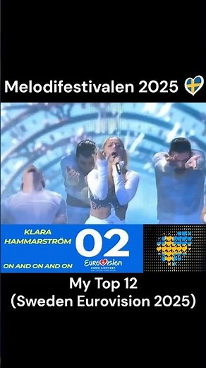 🇸🇪 Melodifestivalen 2025 Final: My Top 12 #eurovision2025 #esc2025 #melodifestivalen2025