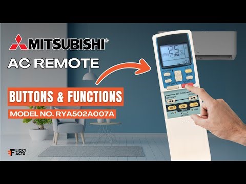 Mitsubishi AC Remote Buttons & Functions (Model No: RYA502A007A) | Heat Pump Remote Guide