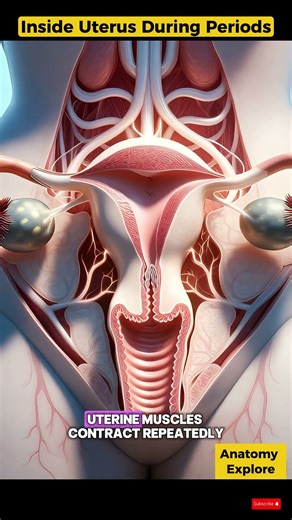 Inside Uterus During Periods 😳 | Menstrual Cycle Explained in 3D