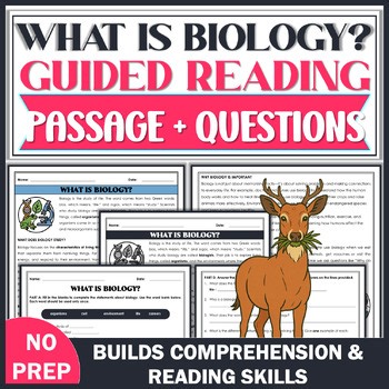 Intro to What is Biology Reading Comprehension Passage & Questions Worksheet