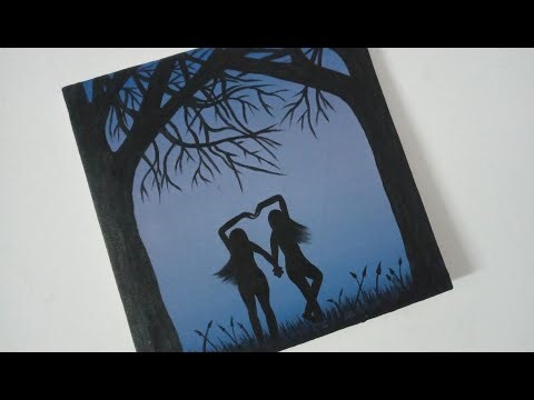 Friendship Day Painting/ Easy paintings for friends/ Acrylic painting Tutorial Step by step/