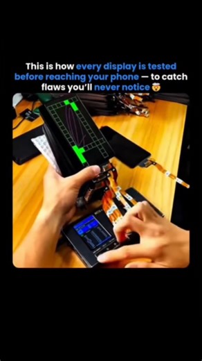 @brain_spark_ on Instagram: "The secret behind your perfect smartphone screen. 📱✨ ​Ever wonder why modern displays feel so smooth and responsive? Before a phone ever reaches your hands, it undergoes intense quality-control testing to catch even the smallest hidden defects. ​Manufacturers rigorously test for: ​Dead Pixels 🚫 ​Touch Dead Zones 👆 ​Color & Brightness Imbalance 🎨 ​Signal Issues 📶 ​Specialized software and robotic touch tests ensure every swipe feels natural. If a panel has a tiny