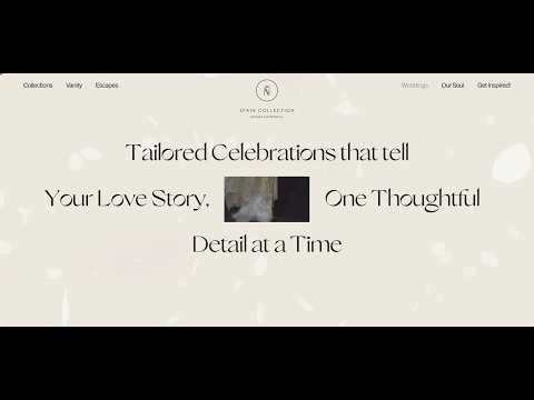 Project 25502: Spain Collection. Interactive WebGL animation of petals in the Weddings section.