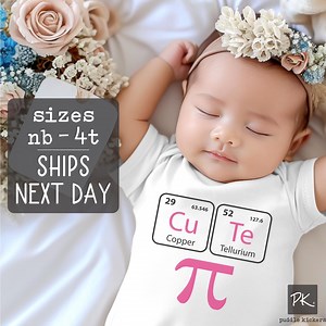 Cutie Pie Onesie® Bodysuit, Cu Te Pi Chemistry Symbol Science Baby Shower Gift, Cute Nerd Shirt Funny Onesies® for Boy or Girl CHOOSE COLORS - Etsy