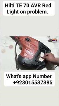 service reset tool Red light on problem Hilti TE 70 AVR