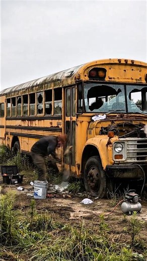 Old Bus to Tiny Home Transformation | From Scrap to Dream Living #shorts