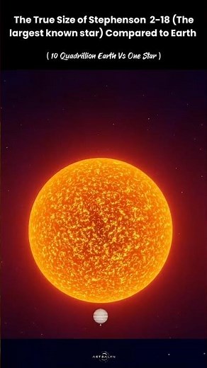 10 Quadrillion Earths vs One Star 😳 | The True Size of Stephenson 2-18 | #spacefacts #universe