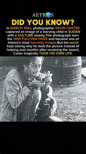 Kevin Carter's Photo Changed the World Forever #history #facts