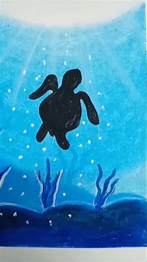 easy# underwater #🌊 turtle#🐢 drowning #short #video 📷|oil# pestle# colour