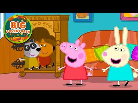 Peppa Pig Finds a SECRET Hideout! 🤫🏠 | Giant Sleepover Adventure | Full Episodes | 49 Mins