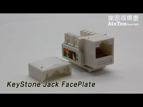 Cat6 UTP KeyStone Jack FacePlate Rj45 Snap In 90 Degree Easy Installation